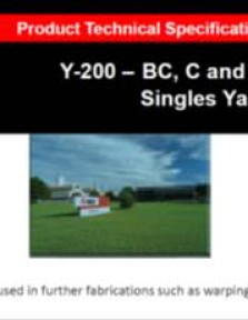 Y-200 BC, C and D Filament Single Yarns